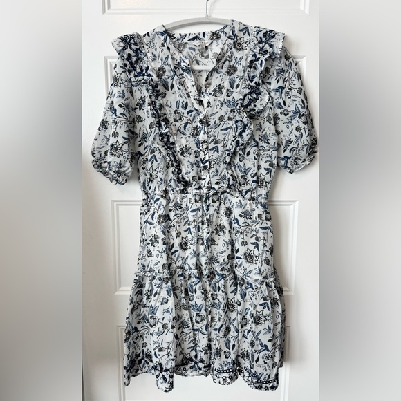 Lucky Brand Victoria Ruffle Mini Dress Size Small - Picture 3 of 8